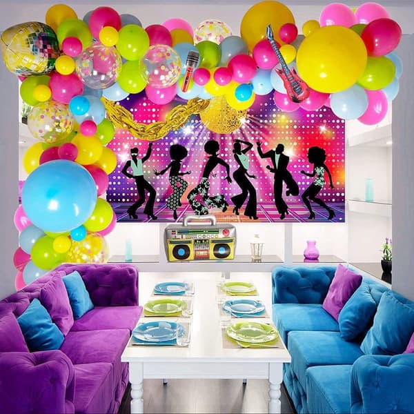 Tilbage Til 90'erne 80'er Tema Fest Ballonguirlande Bue Kit