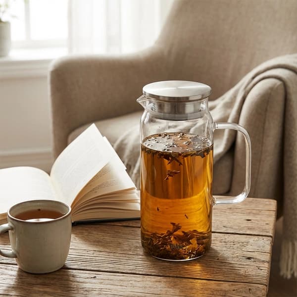 Glaskande med si-låg, 1,5L borosilikat 613