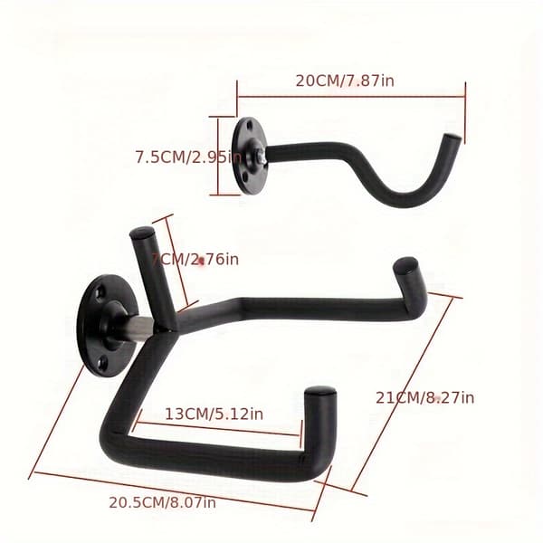 Split Guitar Angle Hanger, Wall Angle Hanger, Guitar Bass Display Rack Guitar Hooks [DB] Black