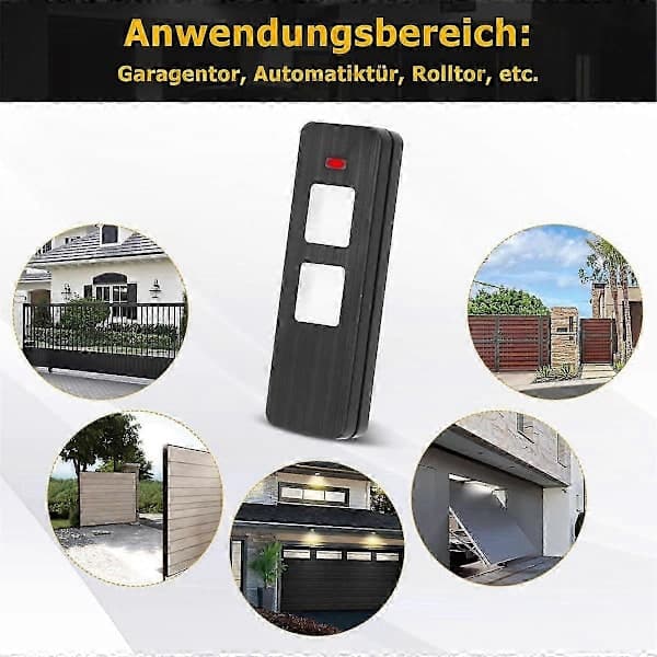 868 mhz 2-channel remote control for garage doors, compatible with Sommer 4015862001900 & gate openers