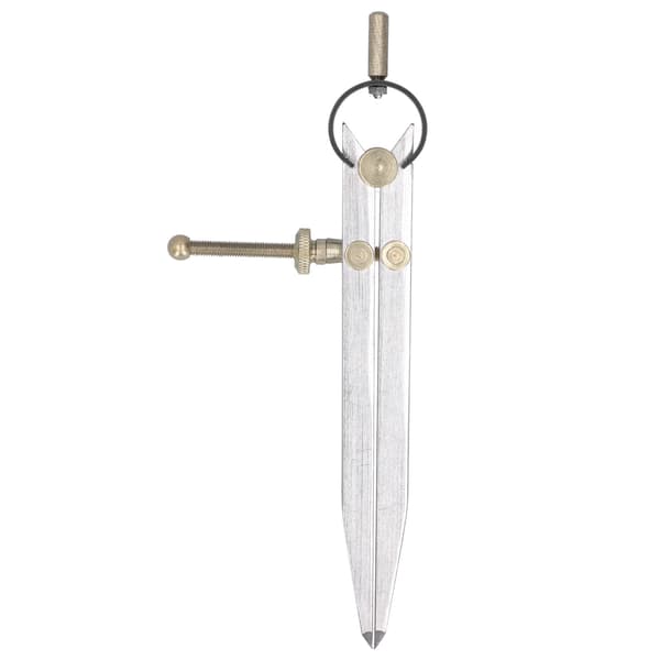 Adjustable Leather Compass with Divider for Craft and Woodworking, Durable Rust-Resistant Design with Quick Nut Fixing, Supports Scribing