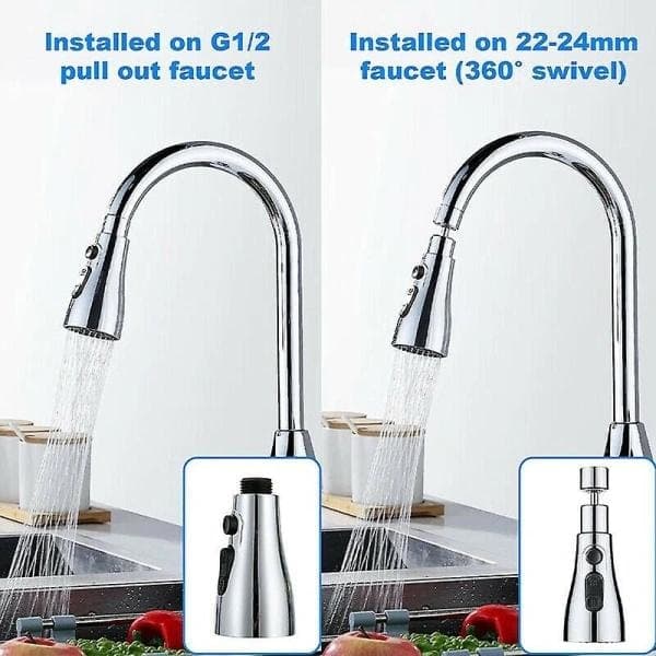 Kitchen Kitchen Equipment Kitchen Faucet Nozzle Kitchen Faucet 360 Degrees 1pc/Silver 1pc/Silver 1 pc/silver