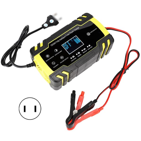 Battery Charger with Cooling Fan Automatic Identification LCD Digital Display 110-240V (US Plug)