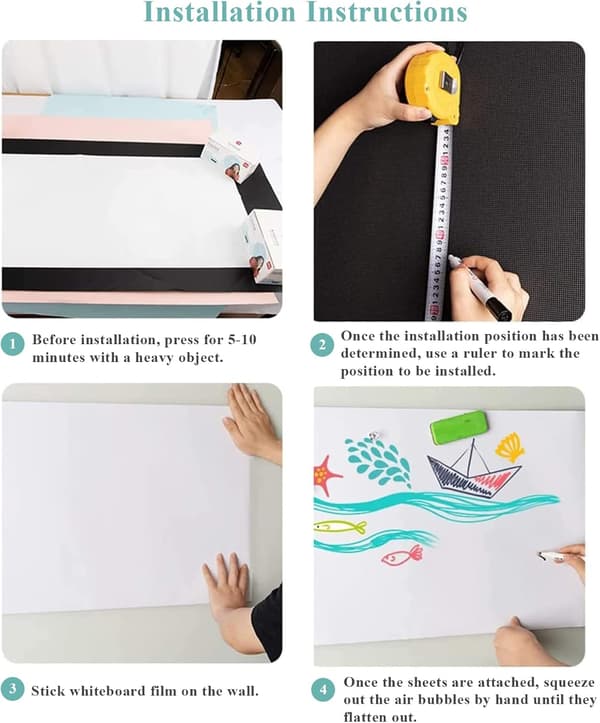 Magnetic Whiteboard for Refrigerator, Magnetic Whiteboard 40×60/40×80cm, White
