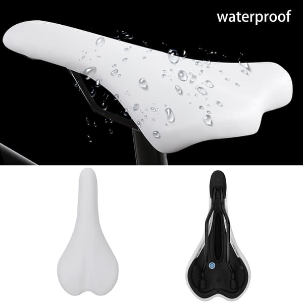 Comfortable Shockproof Saddle for Mountain Bike, White
