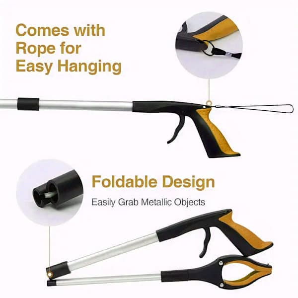 Affaldsopsamler, KY-Tech 81 cm affaldsopsamler til voksne, foldbar opsamler med magnet, hjælpende hånd til handicappede blå