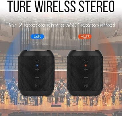 Portable Bluetooth Speaker, 20W Waterproof Bluetooth Speaker, Dual