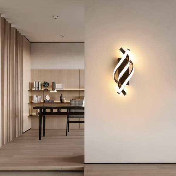 Modern LED Wall Lamp, Spiral Design, Warm White, Creative Indoor Lighting, Stylish and Decorative