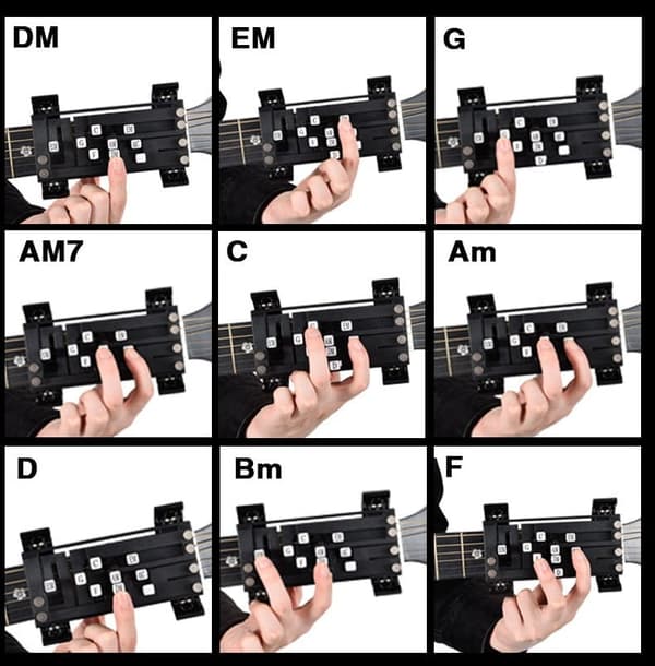White Upgraded One-Key Guitar Chord Trainer Chord Learning Aid