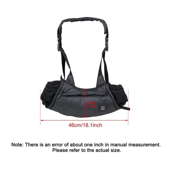 Electric Hand Warmer Winter Heated Hand Muff with 3 Temperature Settings and Side Pockets for Camping Golf Photography