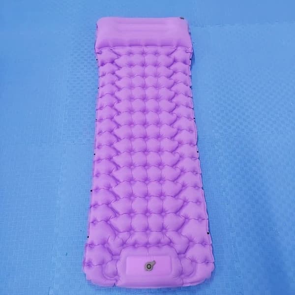 Self-Inflating Camping Mattress: Lightweight Double Sleeping Pad, Compact & Portable Purple