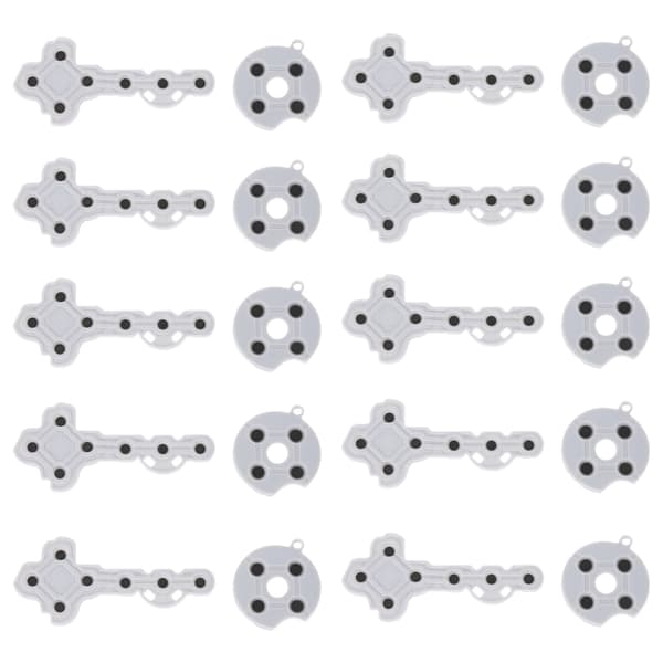 Ledende gummikontaktknap til Xbox 360-gamepad - sæt med 10 stk.