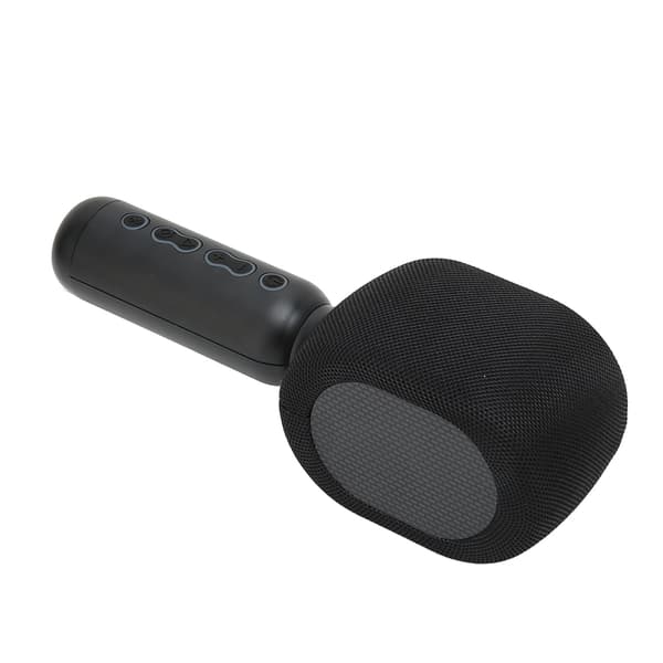 Wireless Microphone HiFi Dual Speakers Portable Handheld Bluetooth 5.0 Mic with Cool Light and 5 Voice Changing Effects