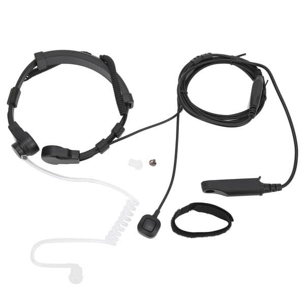 Halsmikrofon Headset Luft Akustisk Slange Halsvibrasjon PTT Mic Headset for UV‑9R Plus BF‑9700 BF‑A58
