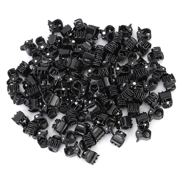 100 stk. sorte mini-plastikklemmer, små hårklemmer og tøjklemmer