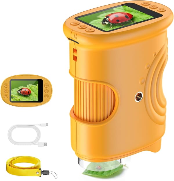 Microscope - 1000x Digital Handheld Microscope for Kids - Portable Mini Microscope