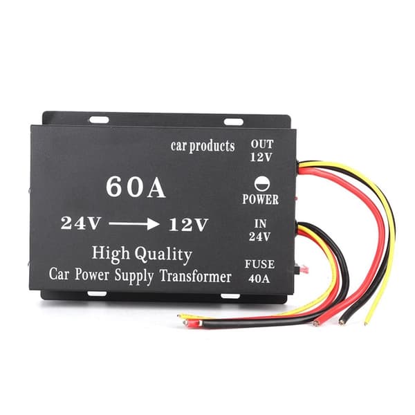 720 W 60 A 24 V - 12 V auton DC-tehon alennusmuunninsovitin