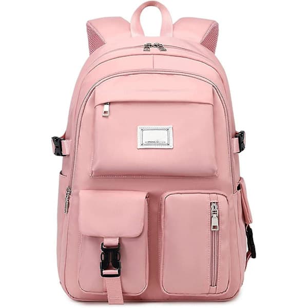 School backpacks for girls Large Capacity Backpack College Multi-Pocket Backpack Waterproof School Backpack Black White