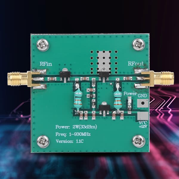RF Broadband Power Amplifier Module SMA Female 1-930MHz 2.0W