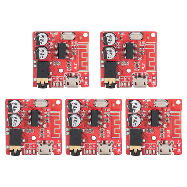 5 stk DIY Bluetooth 5.0 Mottakerkort Tapsfritt Dekoderkort Trådløs Stereo Musikkmodul