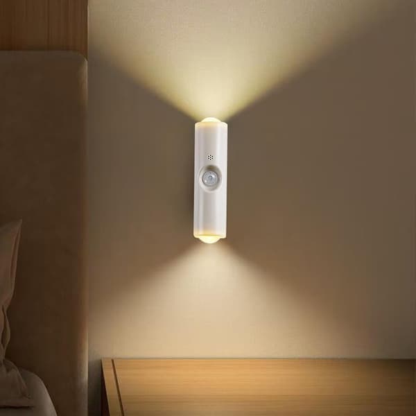 Smart LED-rörelsesensorlampa 4-pack färgskiftande hålfri för trappor garderob vit [Ho]