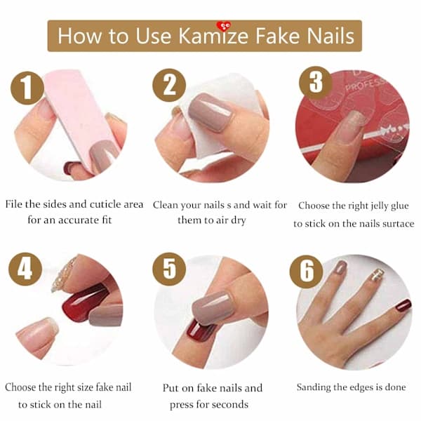 Square False Nails, Medium, Acrylic, Full Coverage, for Women and Girls, 24 Pcs (Green)