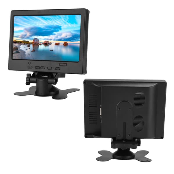Multifunctional 7-inch Screen with 800:1 Contrast Ratio and 1024x600 Resolution (HDMI, VGA, AV Input)