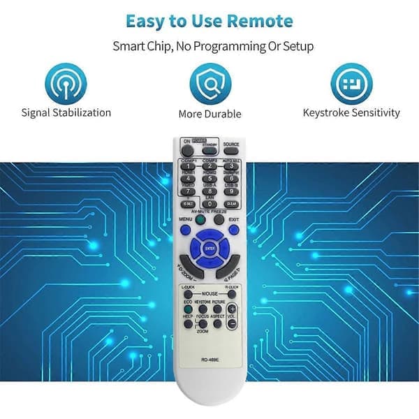 RD-469E Replacement Remote Control for NEC Projector VE303X VE303 V302X V332W