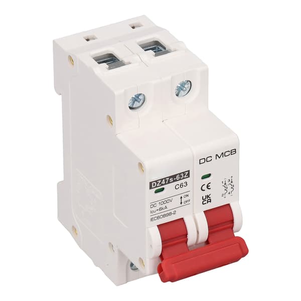 DC-katkaisija 2P 63A 6KA 1000V aurinkosähkö Mini DIN-kiskoasennus