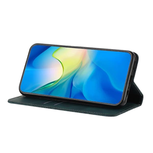 Kompatibel med Samsung Galaxy A17 5G Deksel Preget Blomsterlommebok Stativ Lær Telefondeksel Blå