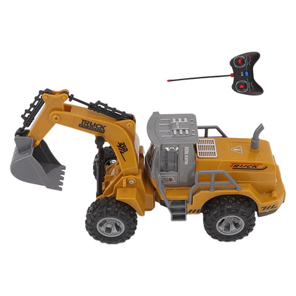 Wireless Excavator Toy Electric USB Charging Construction Vehicle for Kids Yellow