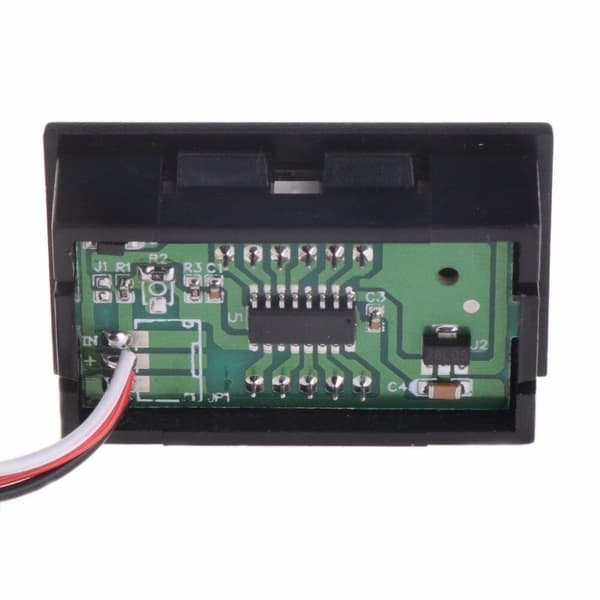Rødt Digitalt Voltmeter 3.3-30V