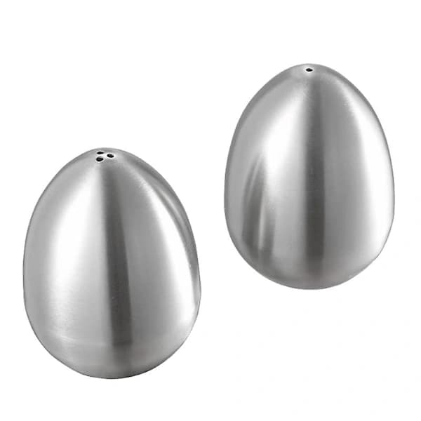 Small Stainless Steel Shaker Egg Salt and Pepper Shaker Set Kit Tool