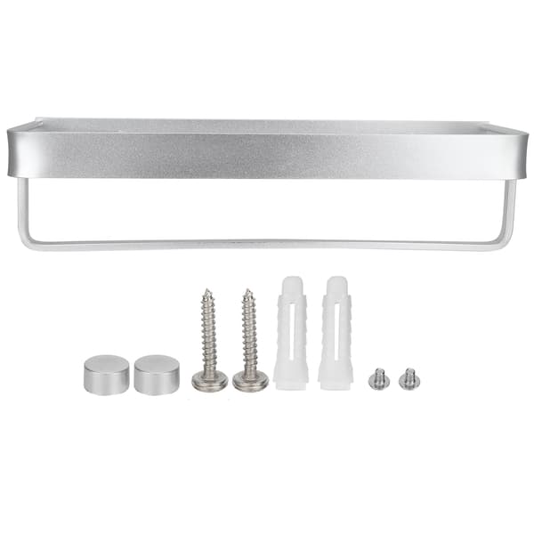 Wall Mounted Storage Shelf Shower Shelf Multifunctional Holder for Kitchen Bathroom 40cm with Railing