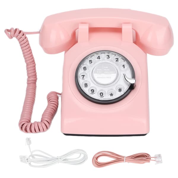 Klassisk Rosa Retro Drejeskive Fastnettelefon