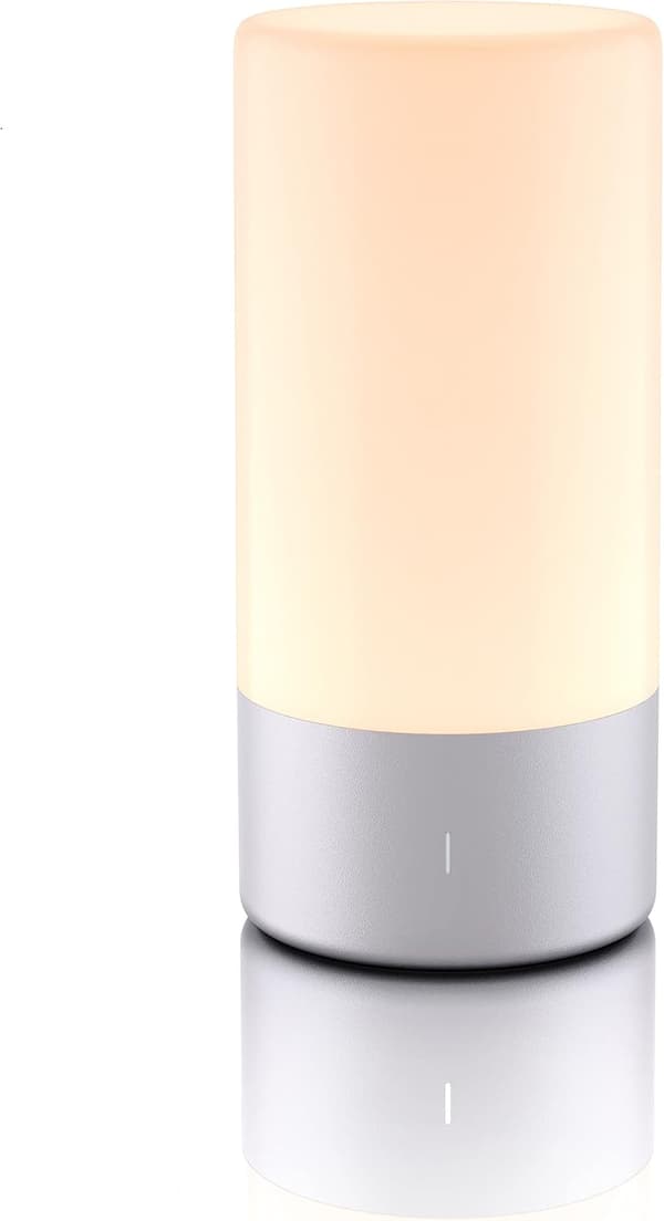 Bordlampe, LED-nattbordslampe med berøringskontroll, justerbar varmhvit salg