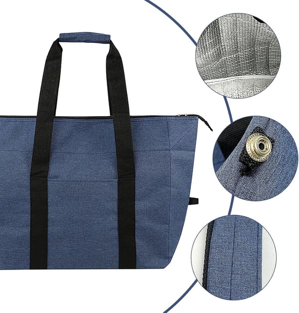 Matboks med stor kapasitet, sammenleggbar kjølebag, vanntett isolert bag med hard innside