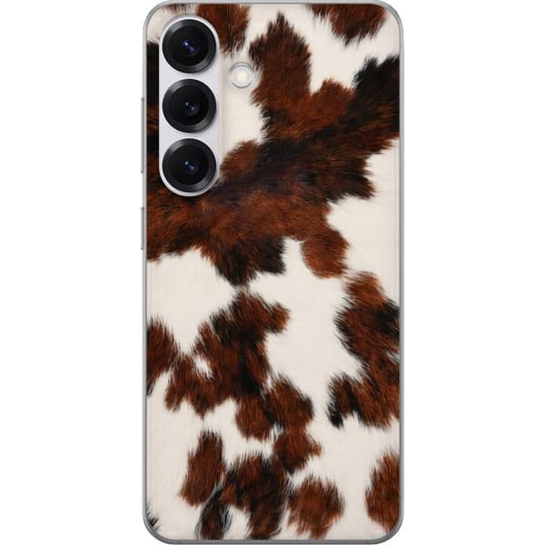 Compatible Mobile Case for Samsung Galaxy S25 Wild nature in spotted cowhide pattern