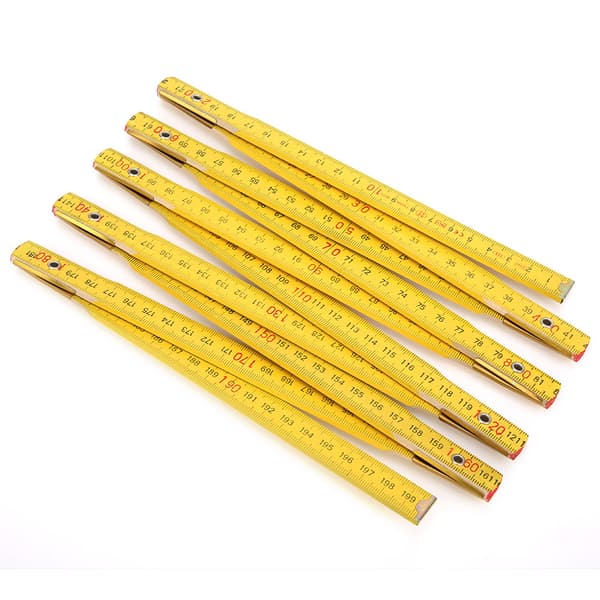 Portable Folding Ruler, 2 Meter/6.6 Foot, Versatile Carpenter's Tool