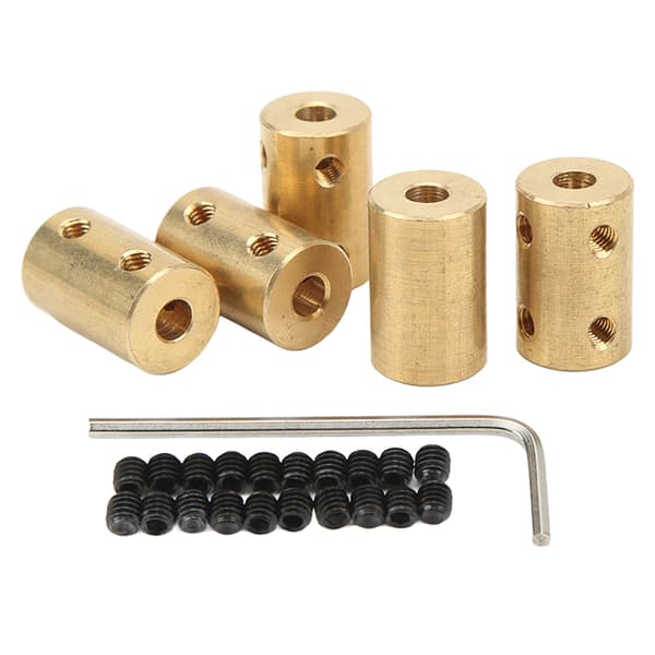 5 stk 5-5 mm messing RC akselkoblingssett Universal motorakselforlengelseskontakt