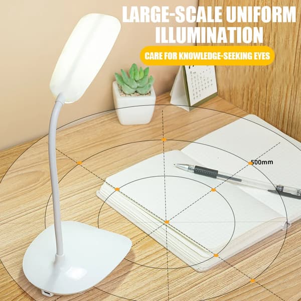 Pink LED Desk Lamp USB Powered Table Lamp Touch Dimming Portable