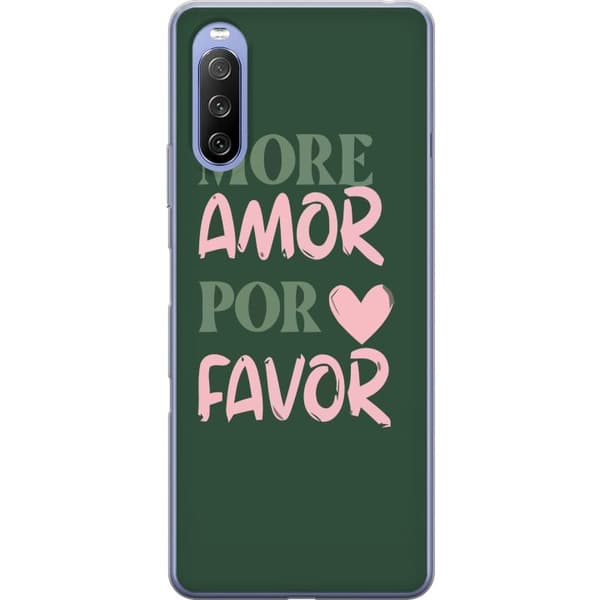 Compatible Mobile Case for Sony Xperia 10 III More Love Please Green