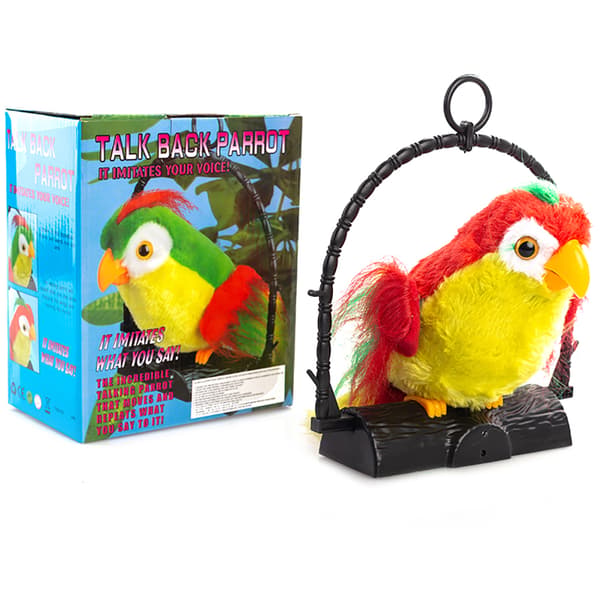 Talking Parrot Repeats Your Words Electronic Plush Toy Birthday Gift for Kids