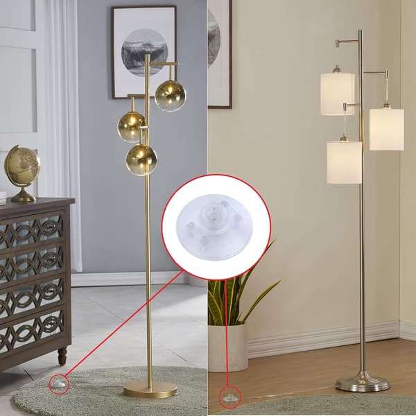 Foot Switch for Lamp Control, Step-On Switch with Round Button Design, Heavy Duty Floor Pedal Switch for Table Lamp and Lighting System, Lamp Foot