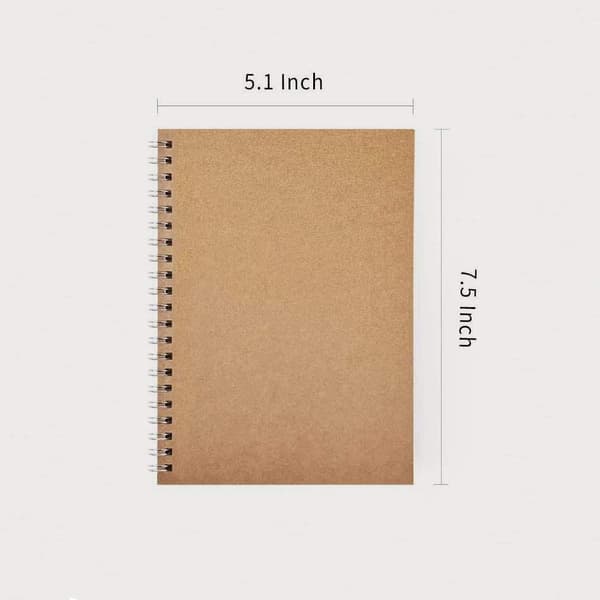 A5 Spiralbunden Anteckningsbok Tom Skissbok Kraftpapper 2-pack
