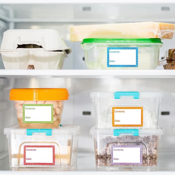 Freezer Labels Writable, 2 Rolls of 500 Pieces Each, Freezer Labels, Freezer Labels, Best Before