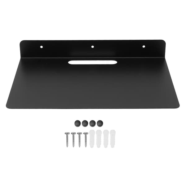 Floating AV Shelf Thick Stainless Metal Wall Mounted Shelf for Projector Set Top Box Router Camera