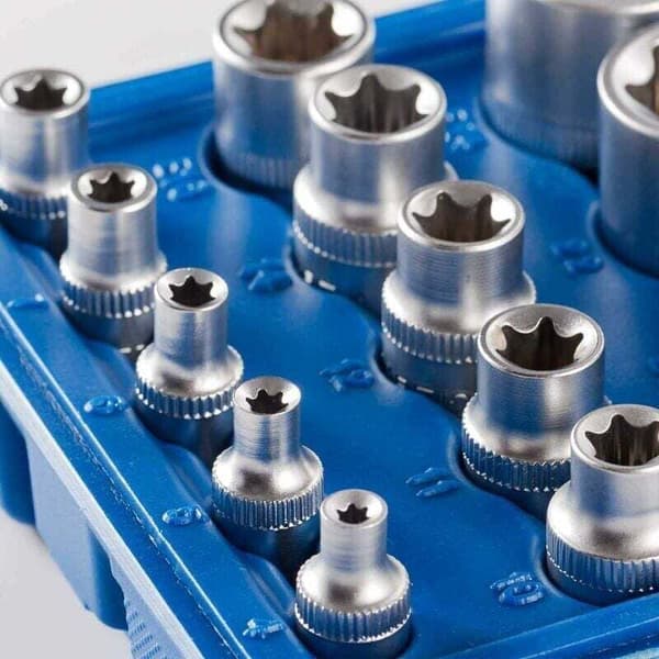 14-osainen E4-E24 E-Torx kuusiokolohylsysarja