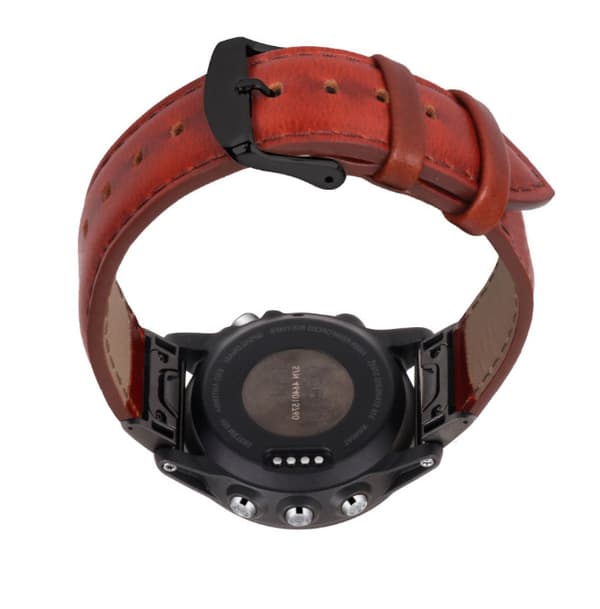 Ægte læderurrem til Garmin Fenix 7S/6S/5S - Quick Release Brun 26 mm Brun