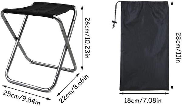 Fällbar utomhuspall – aluminium, vikbar, bärbar – för resa, utomhusbruk